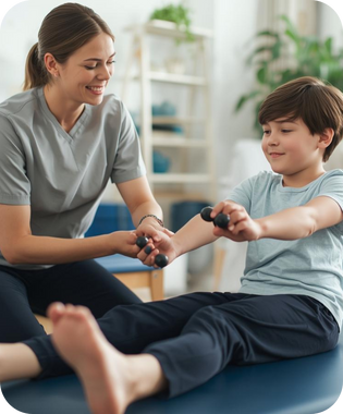 Evde çocuk fizik tedavi uygulaması